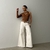 Calça Pantalona Júlia - Creme - comprar online