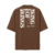Camiseta oversized marrom com a frase "KING OF KINGS" em destaque na parte de trás, com detalhes escrito “JESUS CHRIST”