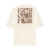 Camiseta oversized off white com a frase "FAITH OVER FEAR" em destaque na parte de trás, com detalhes escrito “ISAIAH 41:10”