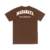 Camiseta marrom com a palavra "MARANATA" em destaque na parte de trás com detalhes escrito “The Lord comes”