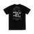 Camiseta preto com a frase "JESUS MORREU POR MIM, AGORA EU VIVO POR ELE" em destaque na parte de trás.