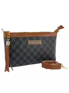 Bolsa Feminina Quadriculada Xadrez Alça Com Regulagem - loja online