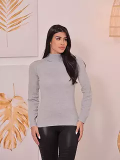 BLUSA FEMININA TRICOT GOLA ALTA na internet