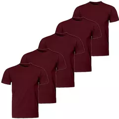Kit 5 Camiseta Básica Masculina Slim Fit 100% Algodão Fio 30.1 Premium na internet