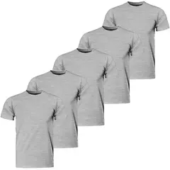 Kit 5 Camiseta Básica Masculina Slim Fit 100% Algodão Fio 30.1 Premium - loja online
