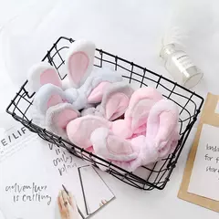 FAIXA DE CABELO PARA MAQUIAGEM ORELHAS DE COELHO ADORÁVEL LAVAR O ROSTO MÁSCAR - loja online