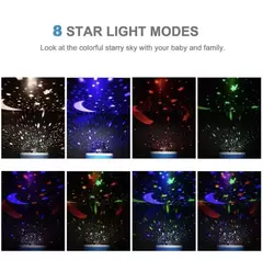 Luminária Projetor Estrela 360 Graus Galaxy Abajur Star Master Luzes Coloridas