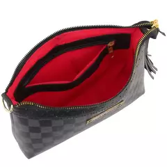 Bolsa Feminina Quadriculada Xadrez Alça Com Regulagem