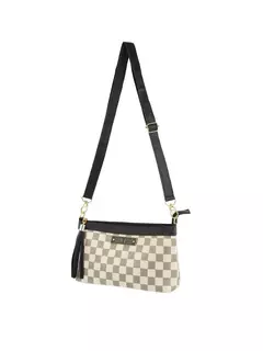 Bolsa Feminina Quadriculada Xadrez Alça Com Regulagem - EMISVILLE