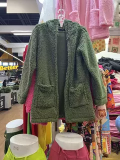 Imagem do Casaco teddy feminino longo