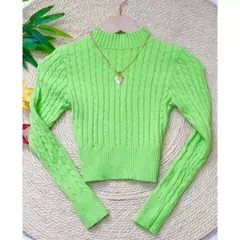 BLUSINHA CROOP TRICOT MODAL COM TRANÇAS - EMISVILLE