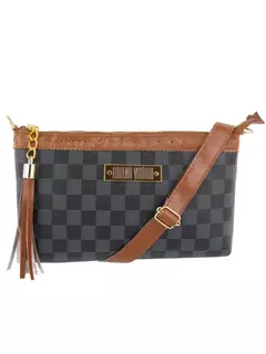 Bolsa Feminina Quadriculada Xadrez Alça Com Regulagem - comprar online