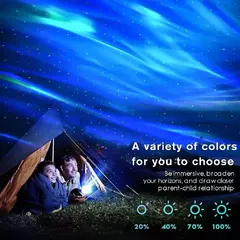 Imagem do Luminaria Projetor Luzes Noturna Com Bluetooth Gira Estrelas Galaxia E59