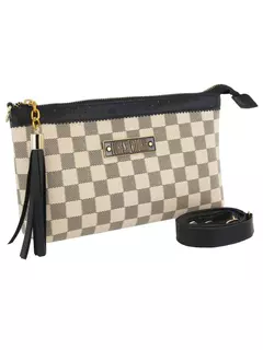Imagem do Bolsa Feminina Quadriculada Xadrez Alça Com Regulagem