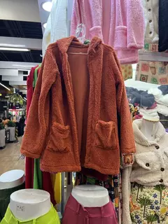 Casaco teddy feminino longo - EMISVILLE