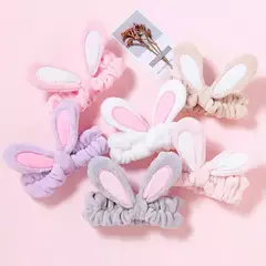 FAIXA DE CABELO PARA MAQUIAGEM ORELHAS DE COELHO ADORÁVEL LAVAR O ROSTO MÁSCAR - comprar online