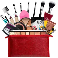 CONJUNTO DE MAQUIAGEM COMPLETA PROFISSIONAL+CONJUNTO DE PINCEIS CANETA DELINEADO - comprar online