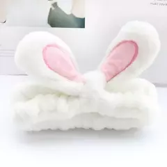 Imagem do FAIXA DE CABELO PARA MAQUIAGEM ORELHAS DE COELHO ADORÁVEL LAVAR O ROSTO MÁSCAR