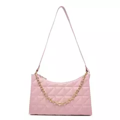 Bolsa Feminina Baguete Alça Transversal Com Detalhe Em Corrente na internet