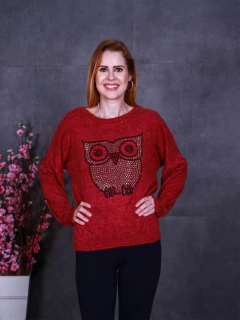 BLUSA DE FRIO FEMININA SUÉTER MOLETOM TRICOT COM DETALHES DE BOLINHA na internet