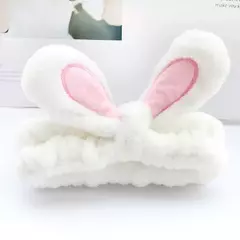 Imagem do FAIXA DE CABELO PARA MAQUIAGEM ORELHAS DE COELHO ADORÁVEL LAVAR O ROSTO MÁSCAR