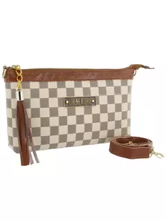 Bolsa Feminina Quadriculada Xadrez Alça Com Regulagem - comprar online