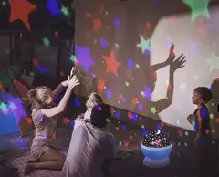 Luminária Projetor Estrela 360 Graus Galaxy Abajur Star Master Luzes Coloridas - EMISVILLE