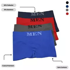 KIT COM 5 CUECAS BOXERS MASCULINAS DE MICROFIBRA - CORES VARIADAS E SORTIDAS - loja online