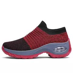 Tênis Feminino Estilo Meia em Malha Respirável com Plataforma de Fundo Grosso - Eleve Sua Altura com Conforto e Estilo ao Ar Livre - EMISVILLE