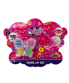 Kit Maquiagem Infantil com batom Gloss e Presilhas