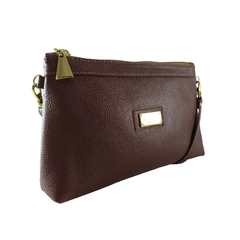 Bolsa Carteira Clutch TopGrife Transversal Couro Marrom - EMISVILLE