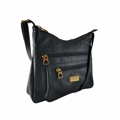 Bolsa Feminina Transversal TopGrife Couro Preto na internet