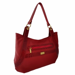 Bolsa Saco TopGrife Meia Lua Couro Vermelho - EMISVILLE