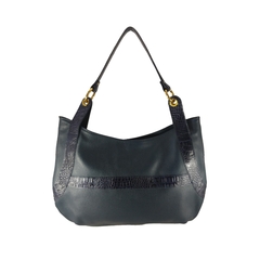 Bolsa Saco TopGrife Atacado Meia Lua Couro Azul - EMISVILLE