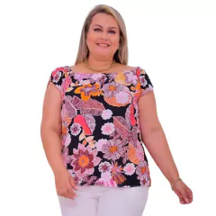 BLUSA FEMININA CIGANINHA MANGA CURTA COM RECORTE E AMARRAÇÃO OMBRO A OMBRO BÁSICA VISCOSE na internet