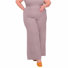 Calça Feminina Wide Leg Cintura Alta Duna Forrada Pantalona - comprar online