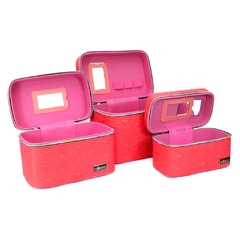 Kit 3 Maletas de Maquiagem Alleva