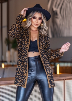 Casaco Feminino Animal Print Tricot - EMISVILLE