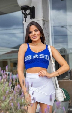 Imagem do Cropped Copa Top Tricot Blusa Feminina Brasil