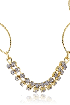 Pulseira com Aros Ovais e Strass Banhado em Ouro 18k na internet