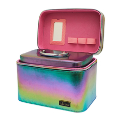 KIT 3 MALETAS DE MAQUIAGEM CORES CINTILANTES ALLEVA MOD. AL 14 - loja online