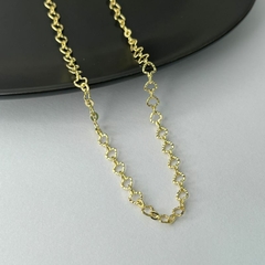 COLAR CORRENTE ELOS CORAÇÕES DIAMANTADOS - comprar online