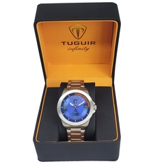 Relógio Masculino Tuguir Analógico Infinity TGI37092 Prata e Azul - loja online