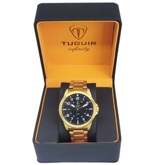 Relógio Masculino Tuguir Analógico Infinity TGI37097 Dourado e Preto - loja online