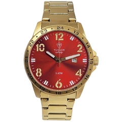 Relógio Masculino Tuguir Analógico Infinity TGI37103 Dourado e Vermelho - comprar online