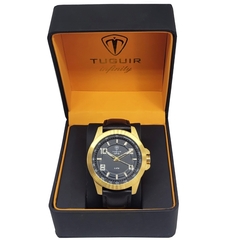 Relógio Masculino Tuguir Analógico Infinity TGI37105 Preto e Dourado - loja online