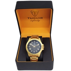 Relógio Masculino Tuguir Analógico Infinity TGI37107 Dourado e Preto - loja online
