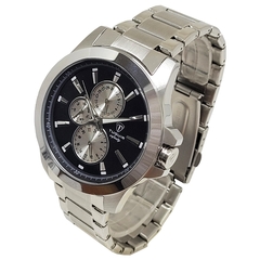 Relógio MultiFunção Masculino Tuguir Analógico Infinity TGI37081 Prata e Preto - EMISVILLE