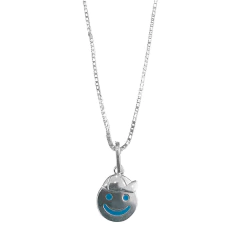 COLAR DE PRATA 925 COM PINGENTE DE MENINO DE BONÉ - comprar online