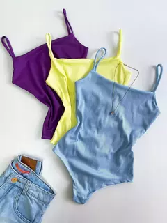 Body Feminino em Ribana Decote Reto de Alça na internet